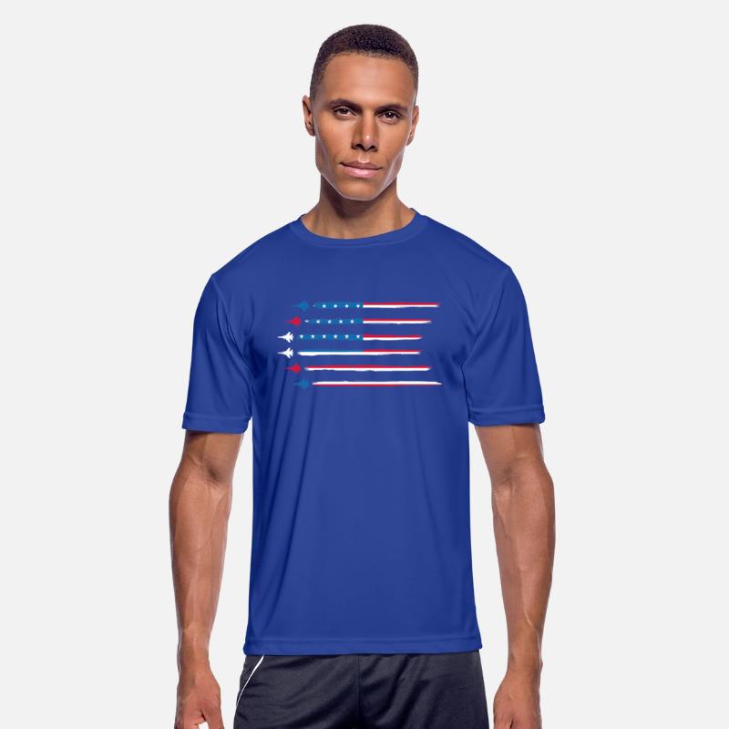 American Flag Military Jet Plane Aviation T Shirt