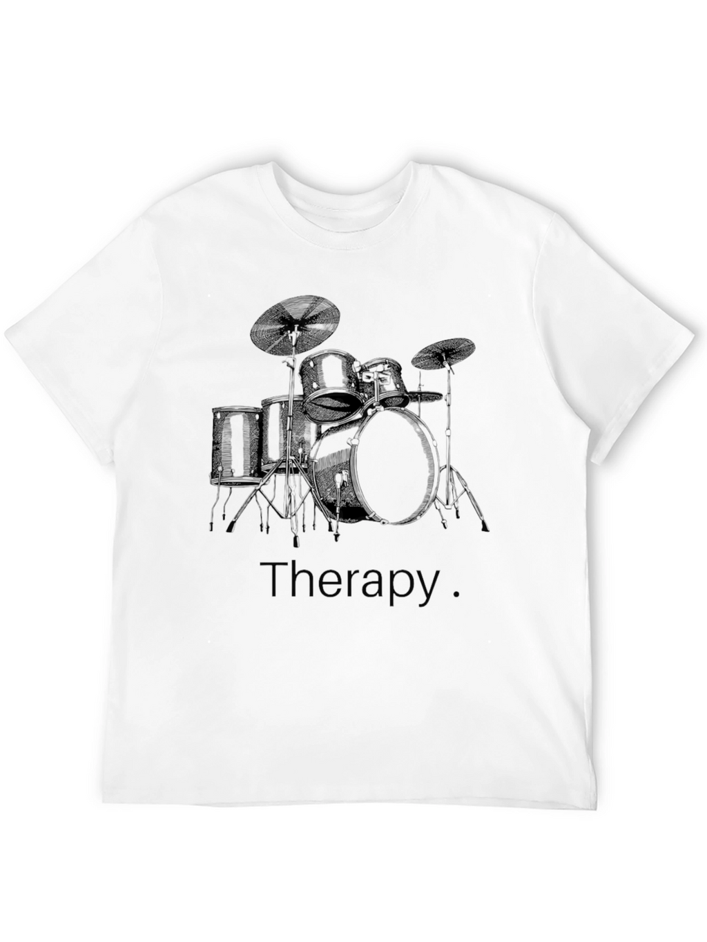 Drum Set Therapy T-Shirt - Music Lover Tee