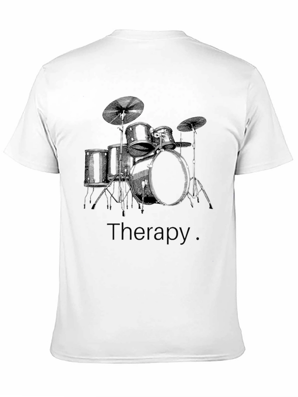 Drum Set Therapy T-Shirt - Music Lover Tee