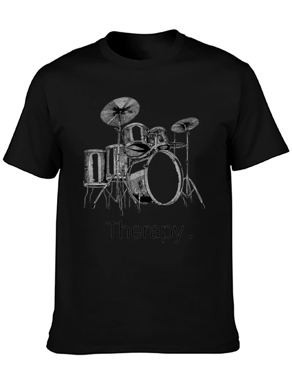 Drum Set Therapy T-Shirt - Music Lover Tee