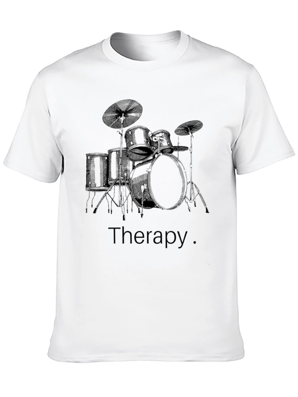 Drum Set Therapy T-Shirt - Music Lover Tee