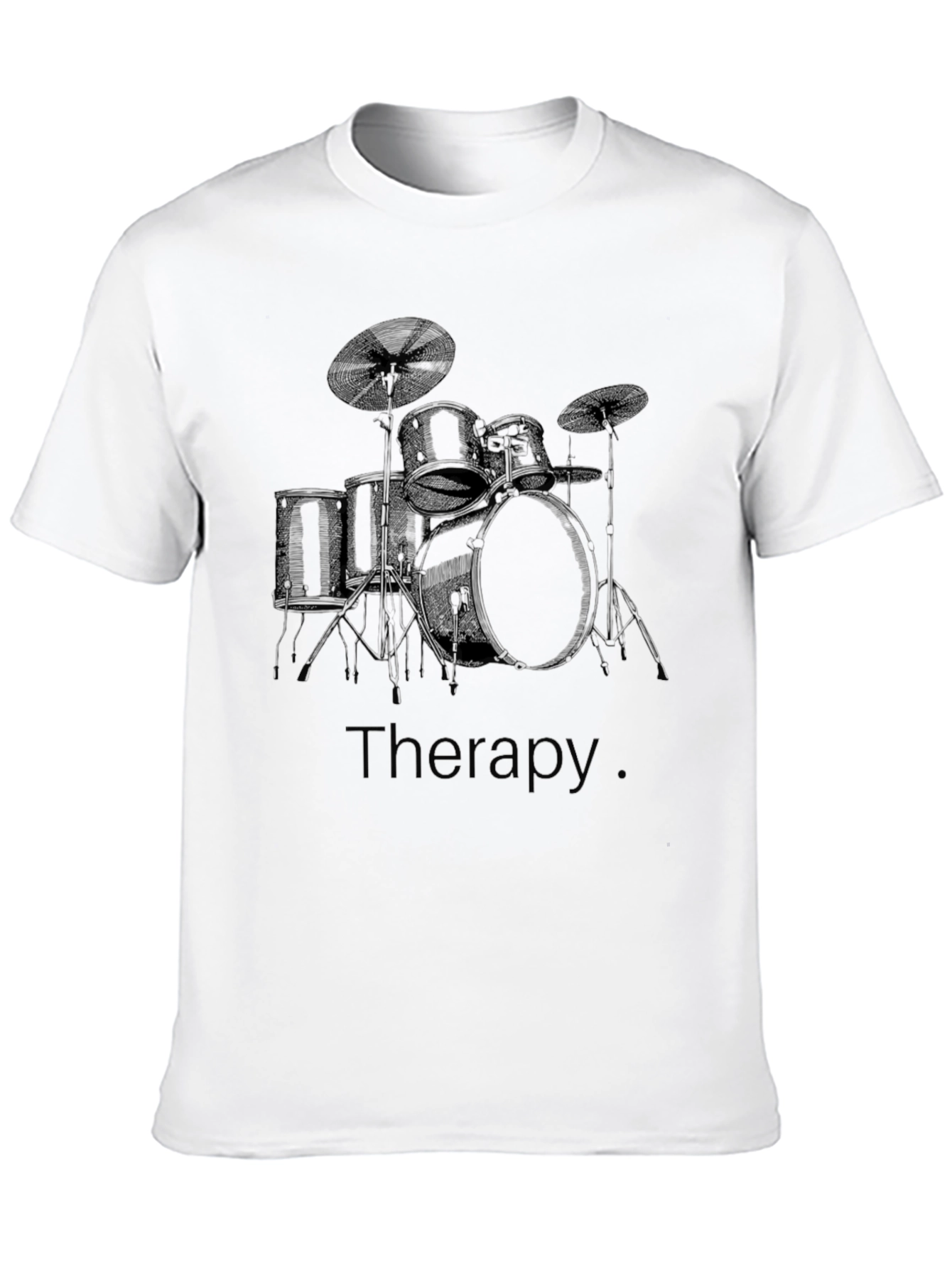 Drum Set Therapy T-Shirt - Music Lover Tee