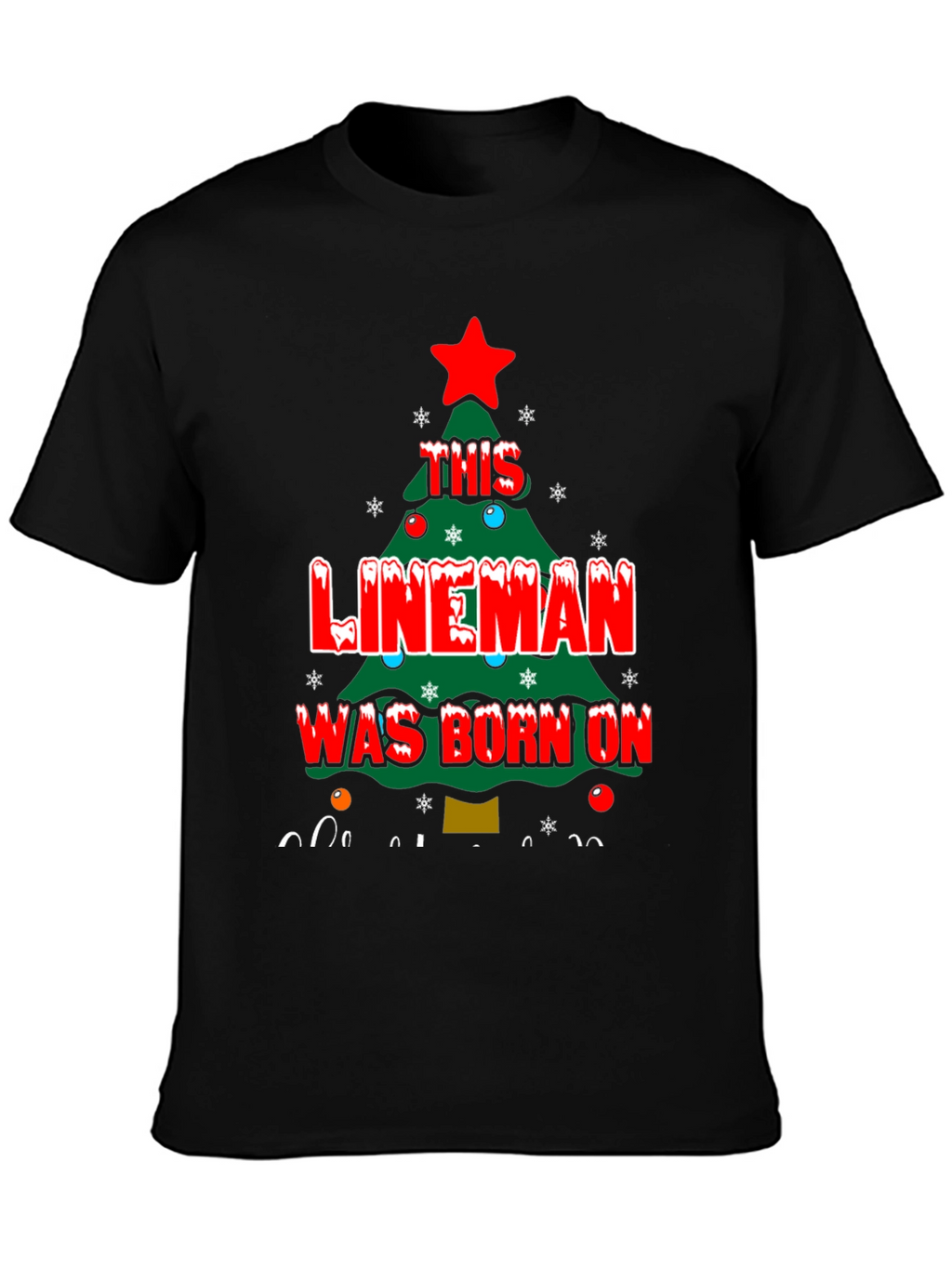 Lineman Christmas Tree T-Shirt