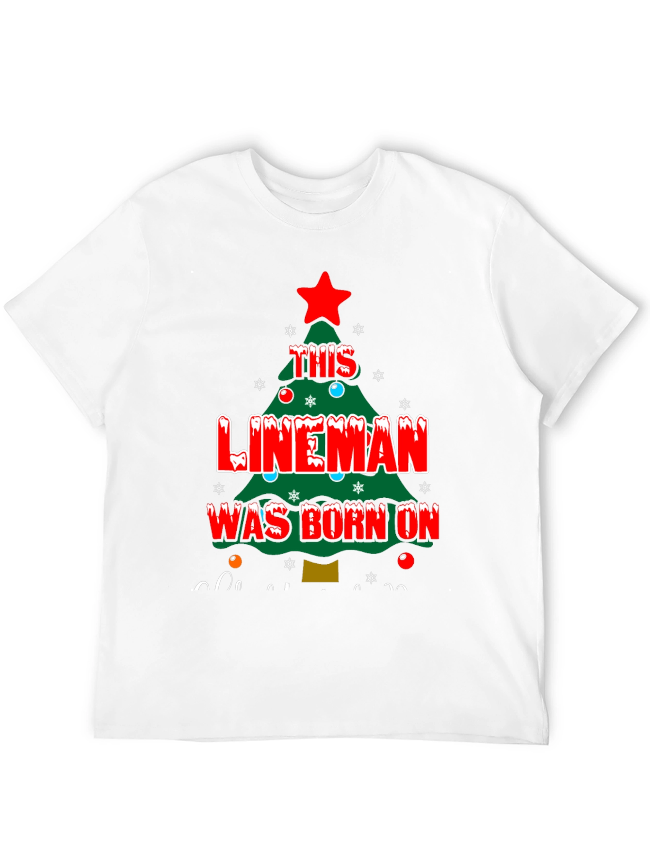 Lineman Christmas Tree T-Shirt