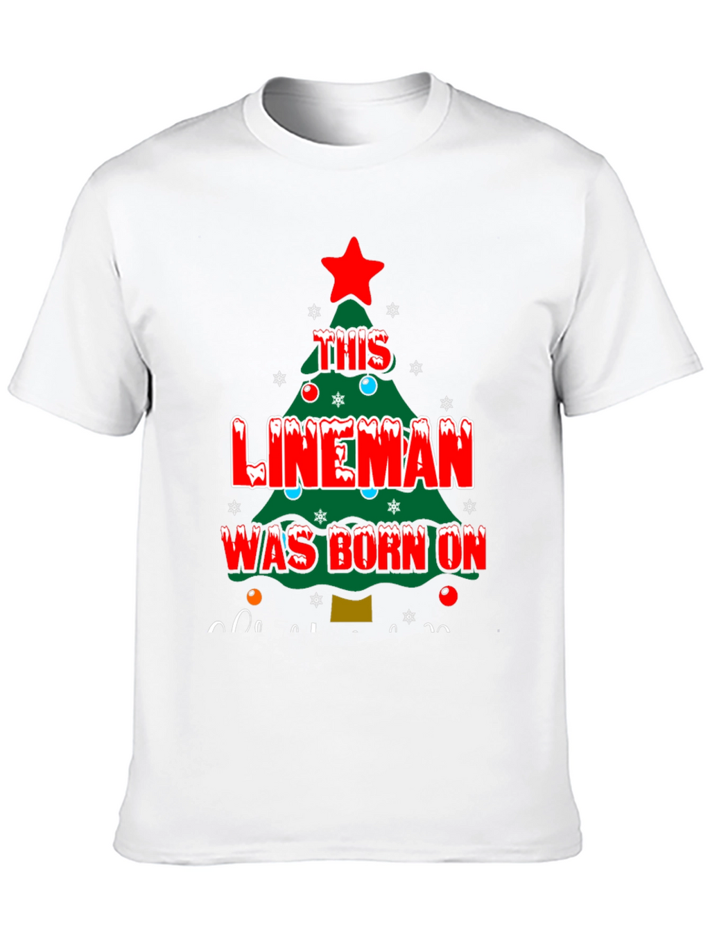 Lineman Christmas Tree T-Shirt