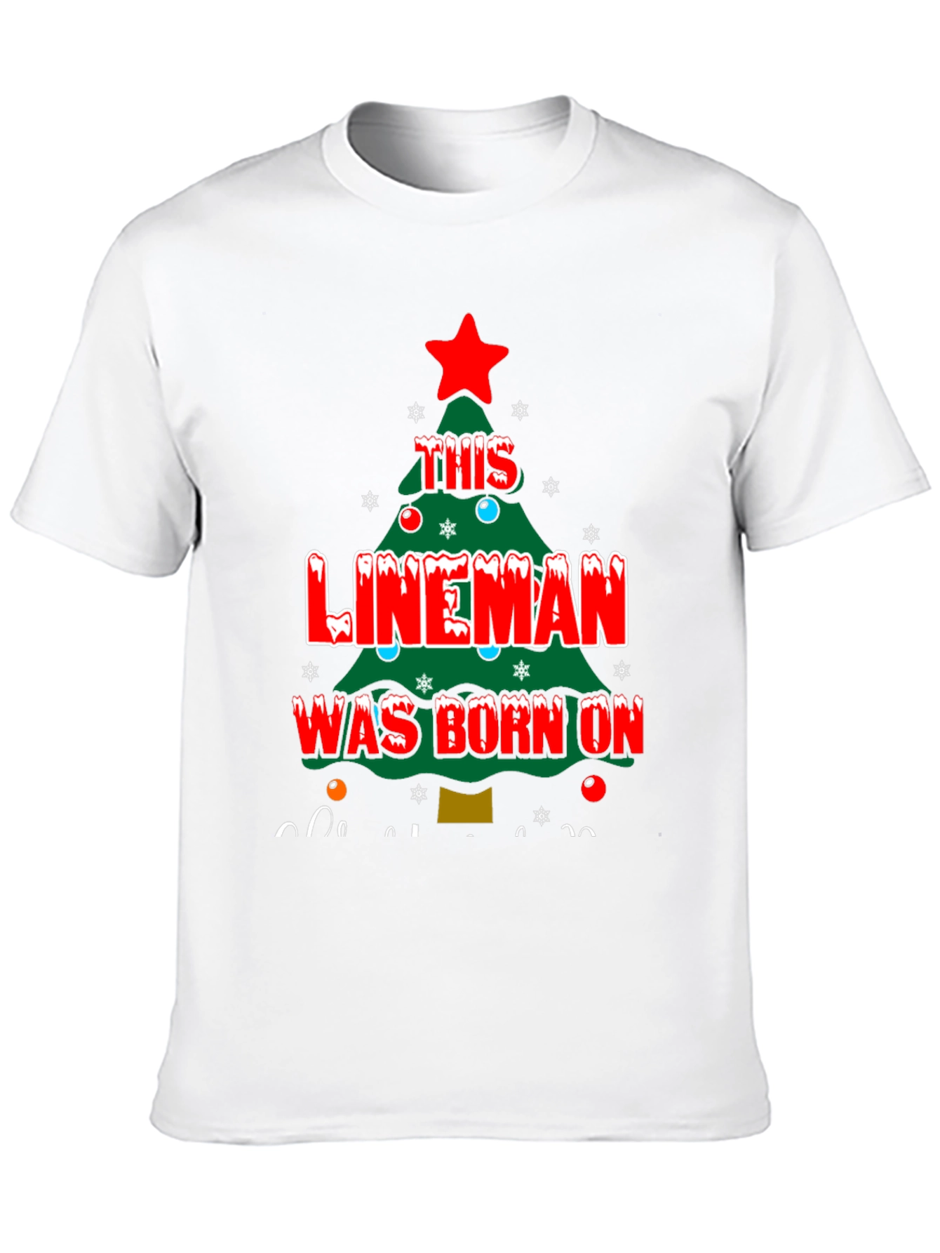 Lineman Christmas Tree T-Shirt