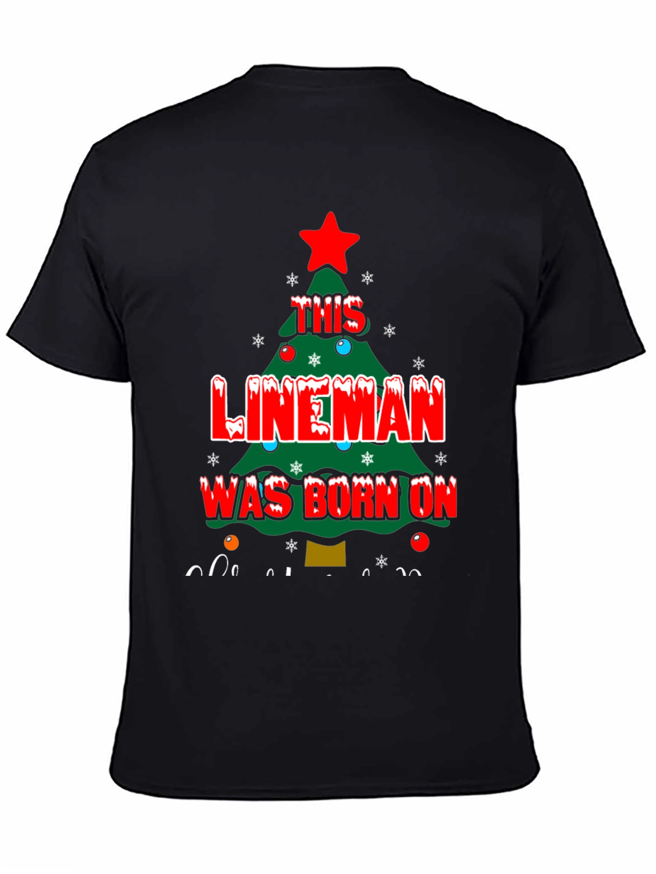 Lineman Christmas Tree T-Shirt