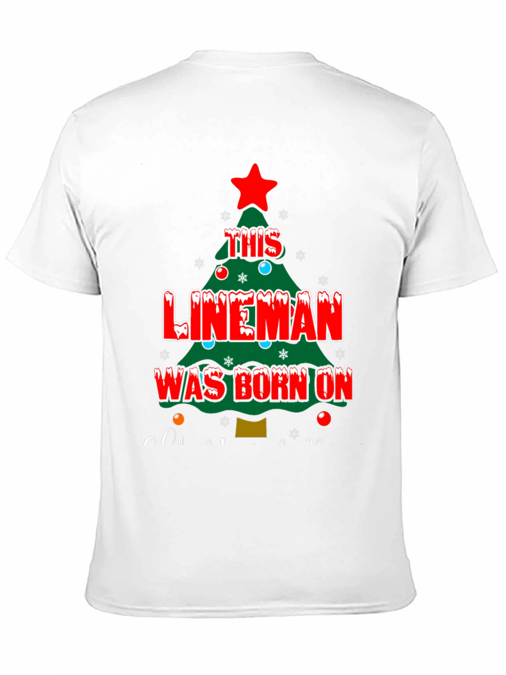 Lineman Christmas Tree T-Shirt