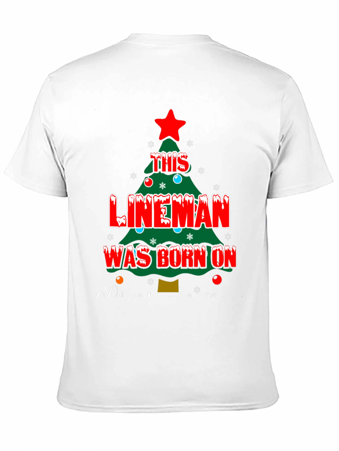 Lineman Christmas Tree T-Shirt