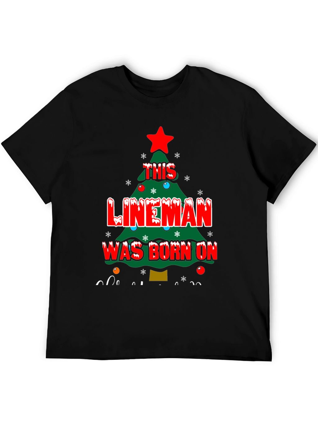 Lineman Christmas Tree T-Shirt