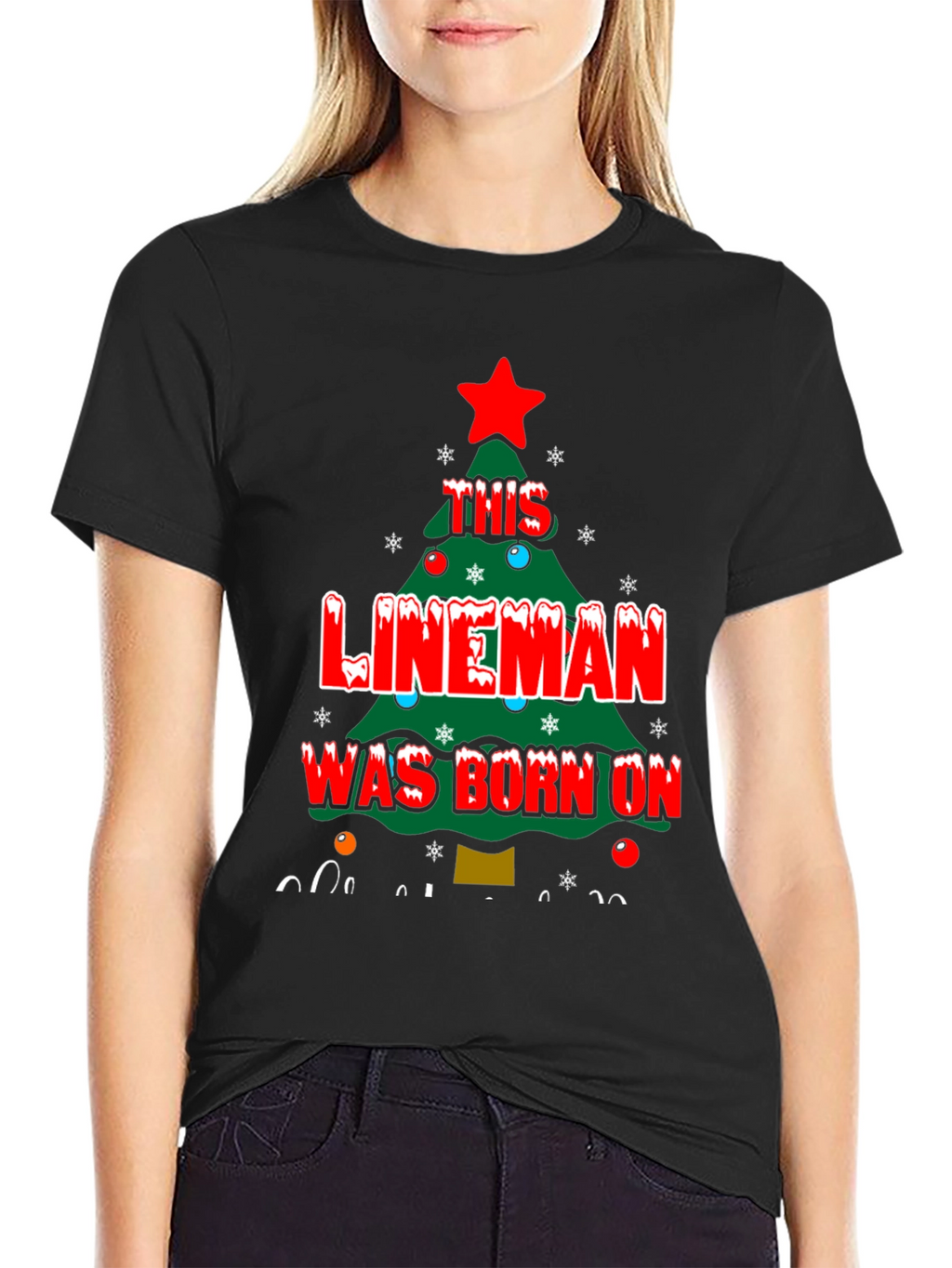 Lineman Christmas Tree T-Shirt
