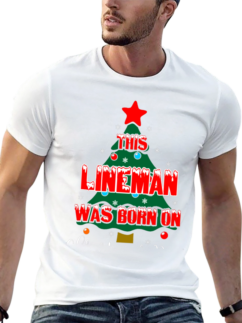 Lineman Christmas Tree T-Shirt
