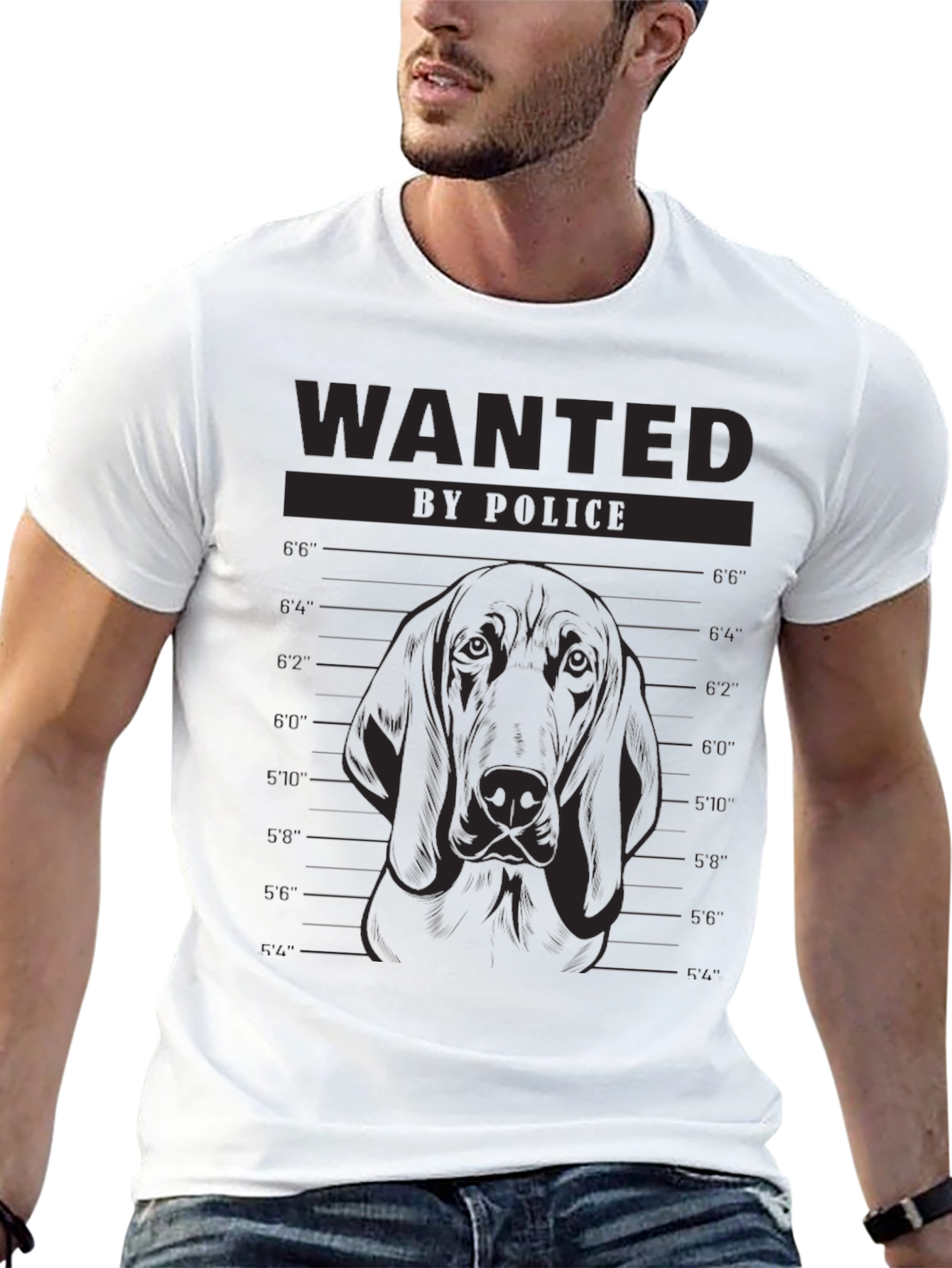 Wanted Dog Mugshot T-Shirt - Funny Canine Tee