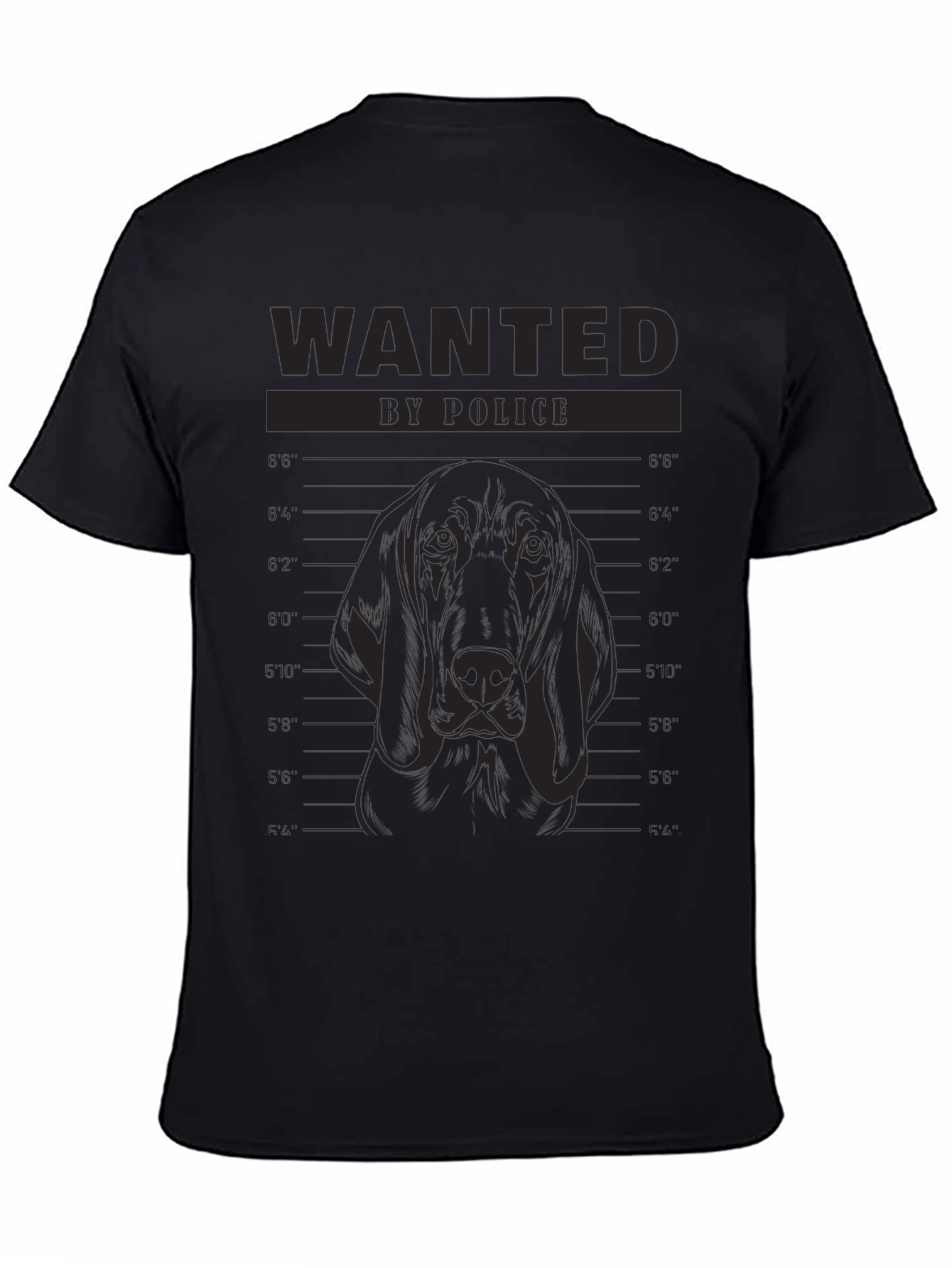 Wanted Dog Mugshot T-Shirt - Funny Canine Tee