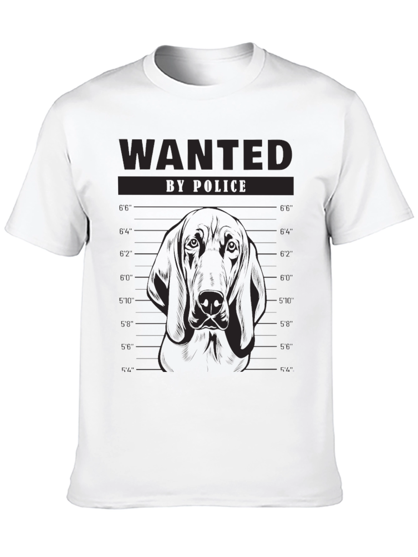 Wanted Dog Mugshot T-Shirt - Funny Canine Tee