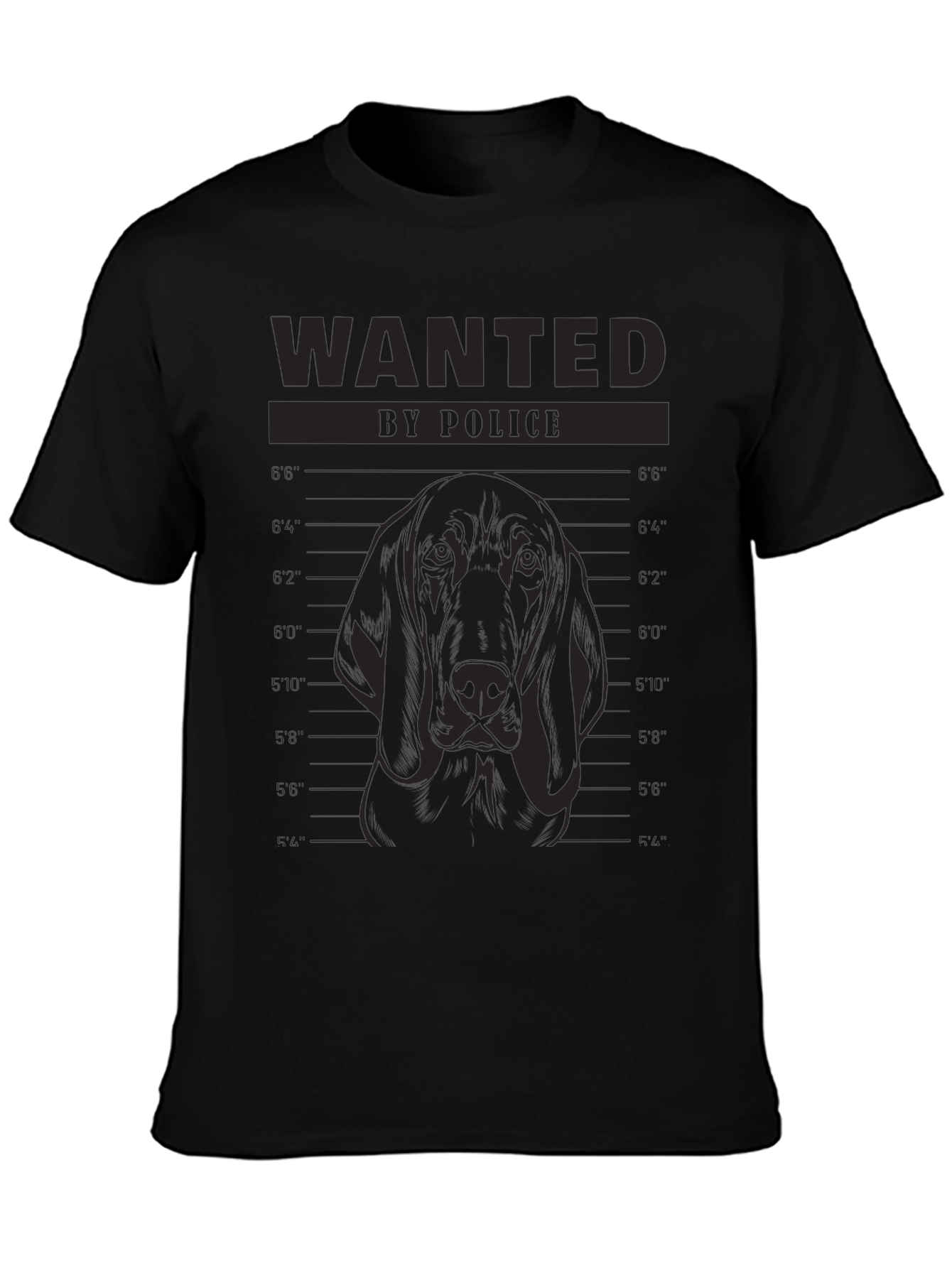 Wanted Dog Mugshot T-Shirt - Funny Canine Tee