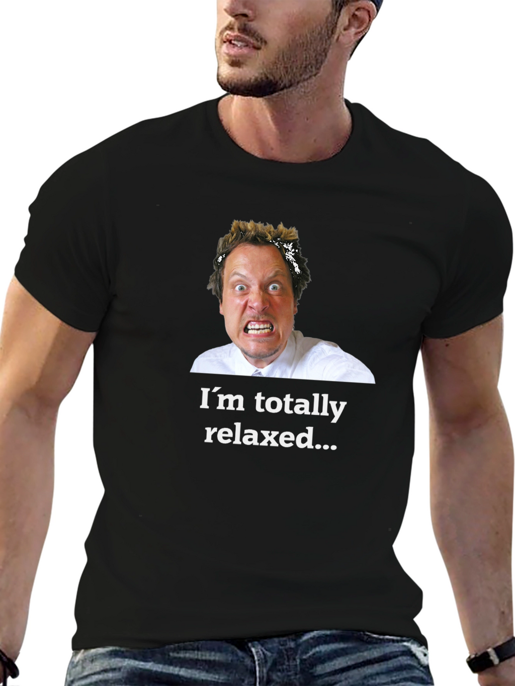 Relaxed? Black T-Shirt - Humorous Graphic Tee