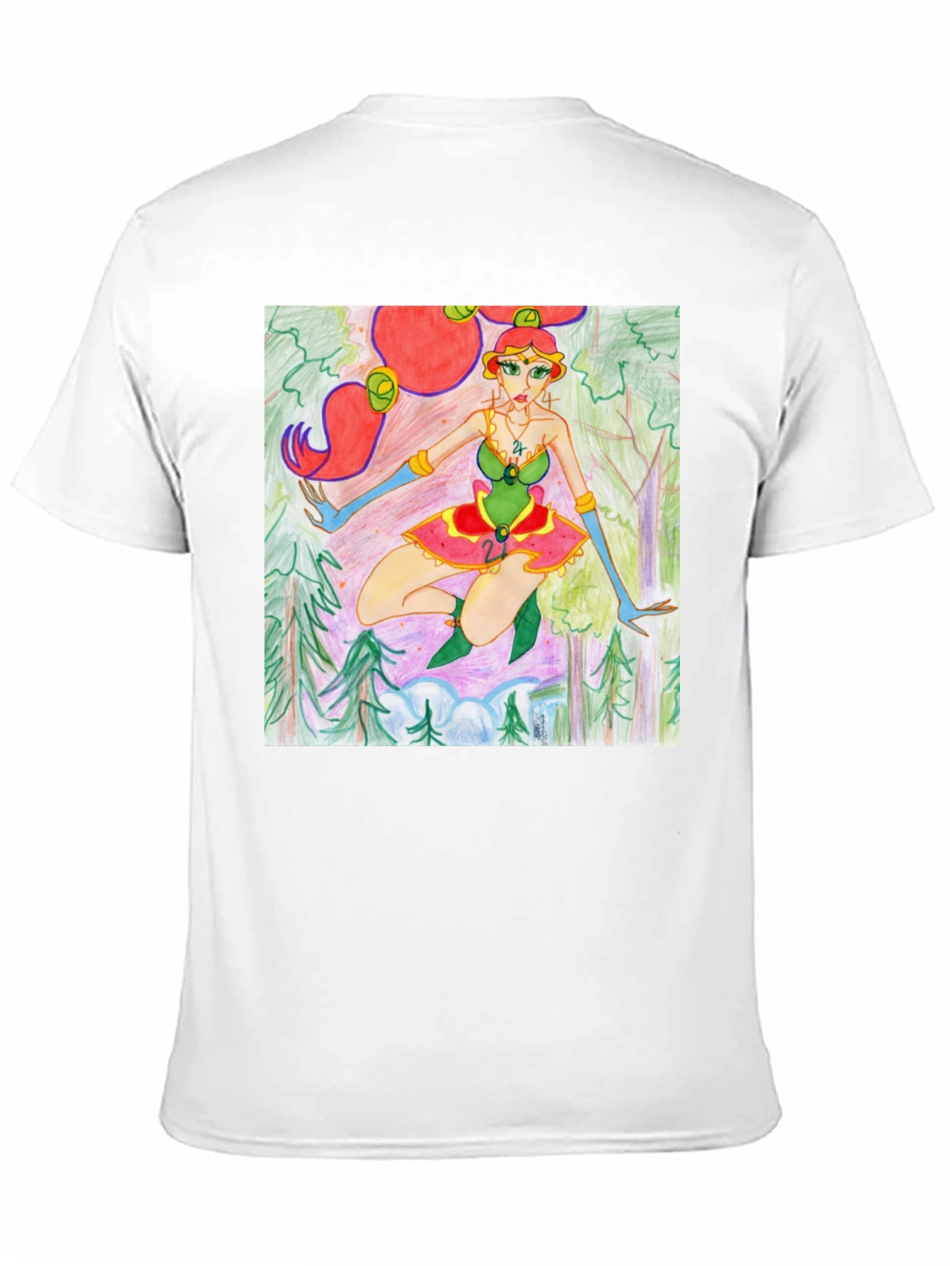 Fantasy Forest Girl Tee - Unique Graphic T-Shirt
