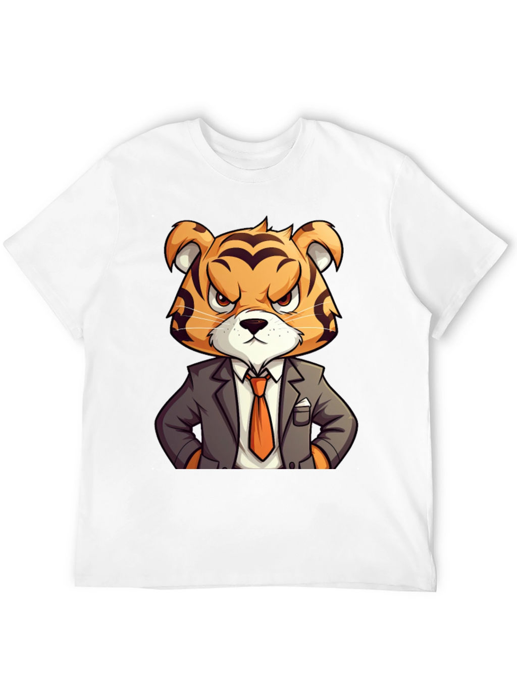 Tiger Boss Graphic T-Shirt - Cool Cartoon Design