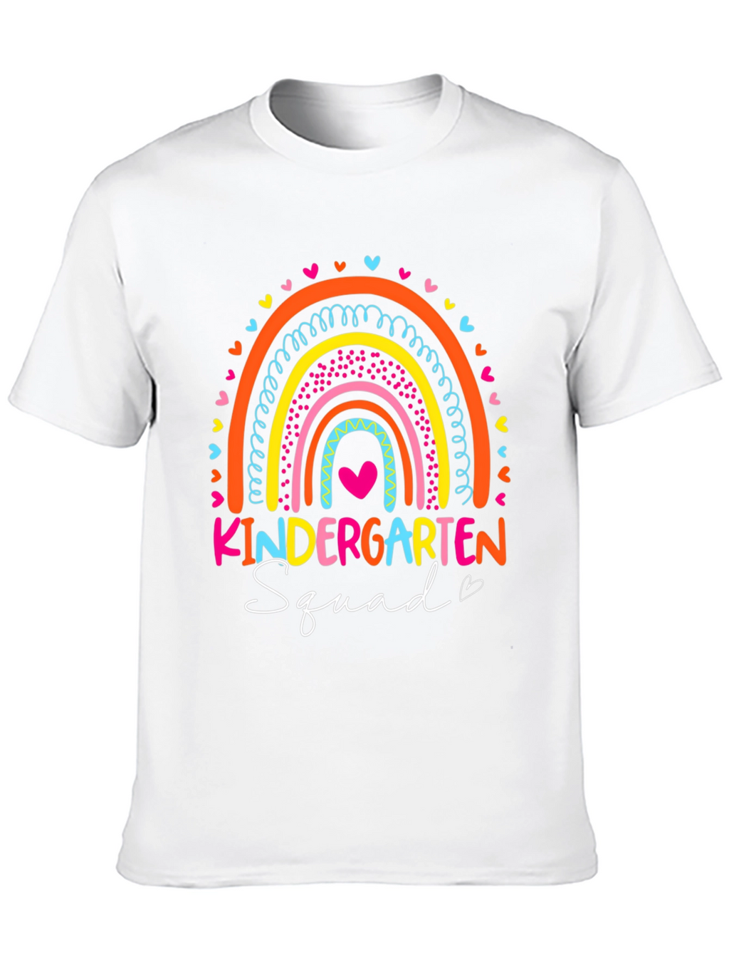 Kindergarten Squad Rainbow Graphic T-Shirt