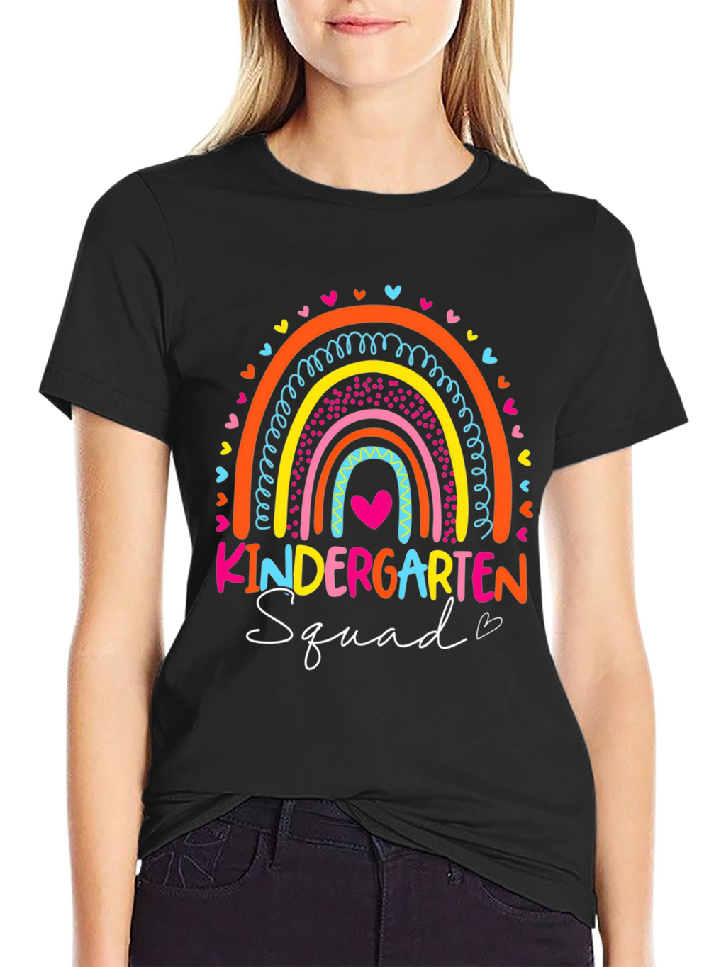 Kindergarten Squad Rainbow Graphic T-Shirt