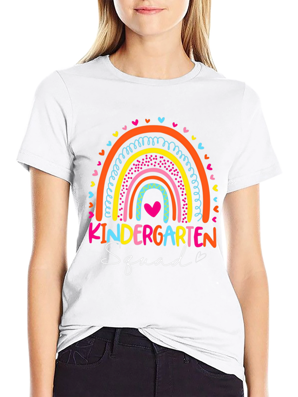 Kindergarten Squad Rainbow Graphic T-Shirt