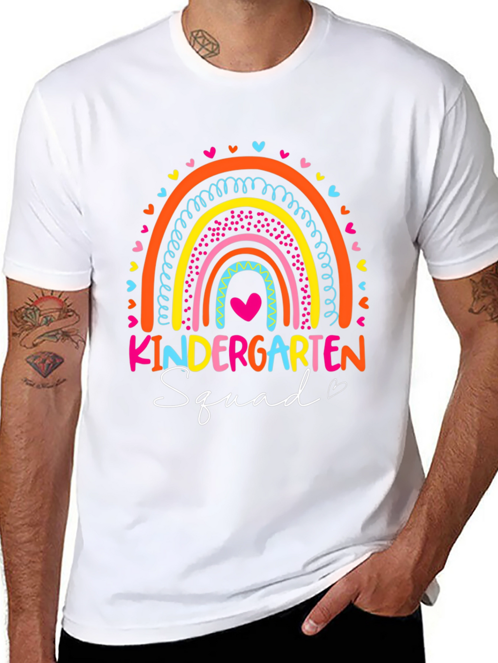 Kindergarten Squad Rainbow Graphic T-Shirt