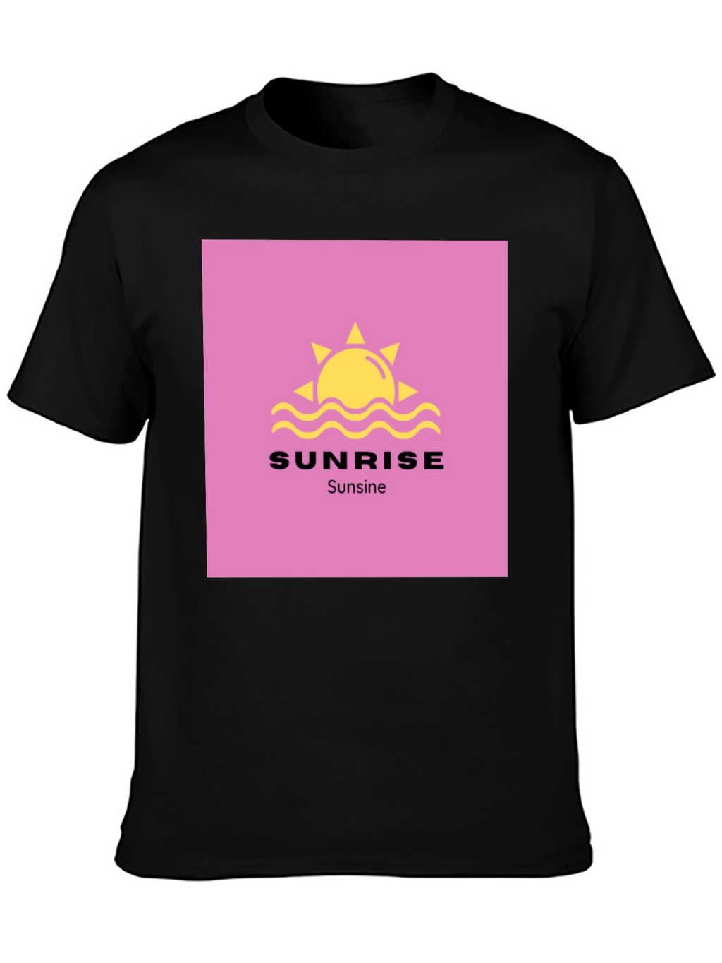 Sunrise Sunsine Graphic Tee - Black Cotton Shirt
