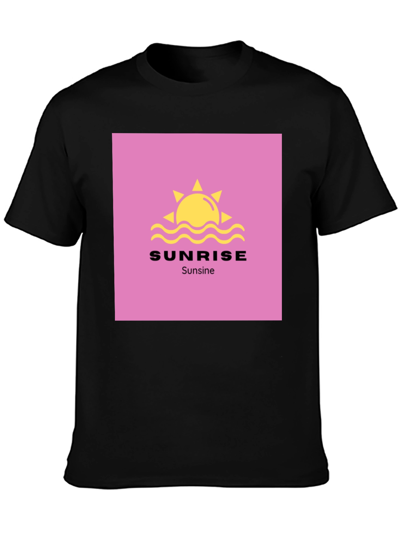 Sunrise Sunsine Graphic Tee - Black Cotton Shirt