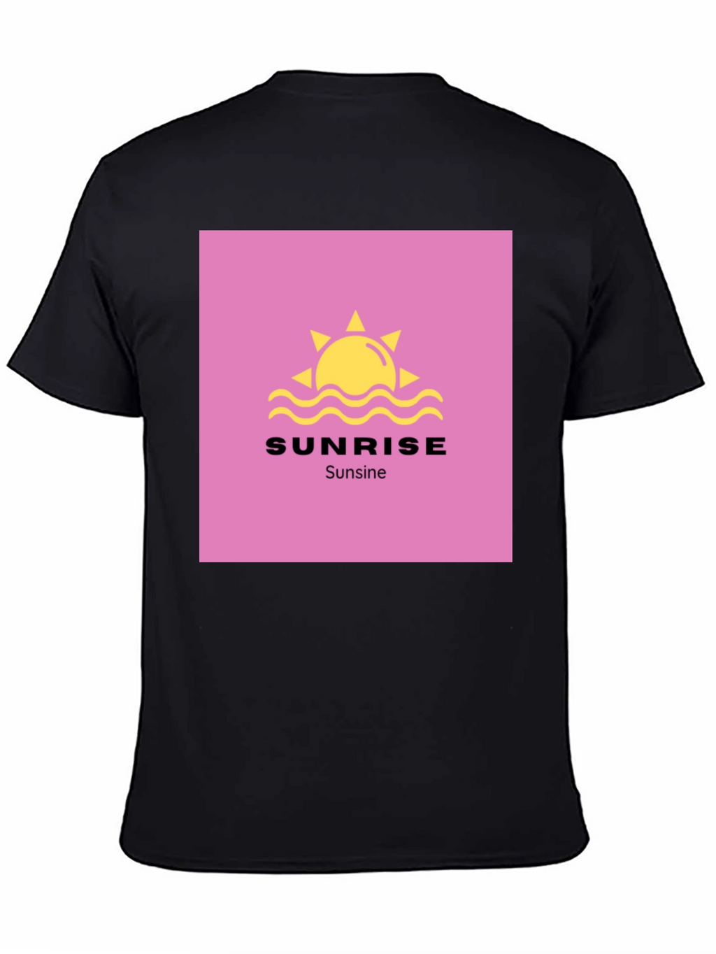 Sunrise Sunsine Graphic Tee - Black Cotton Shirt