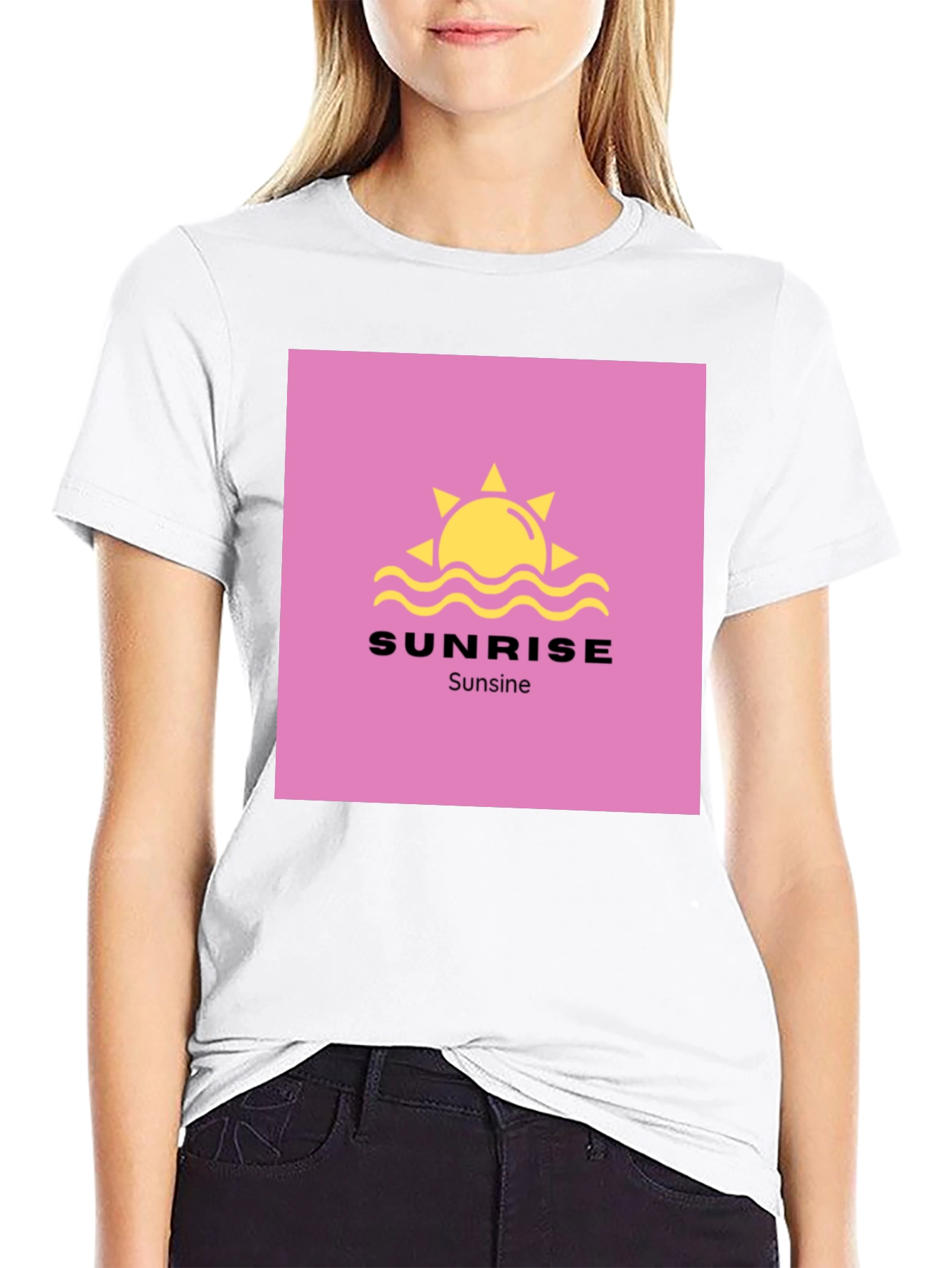 Sunrise Sunsine Graphic Tee - Black Cotton Shirt