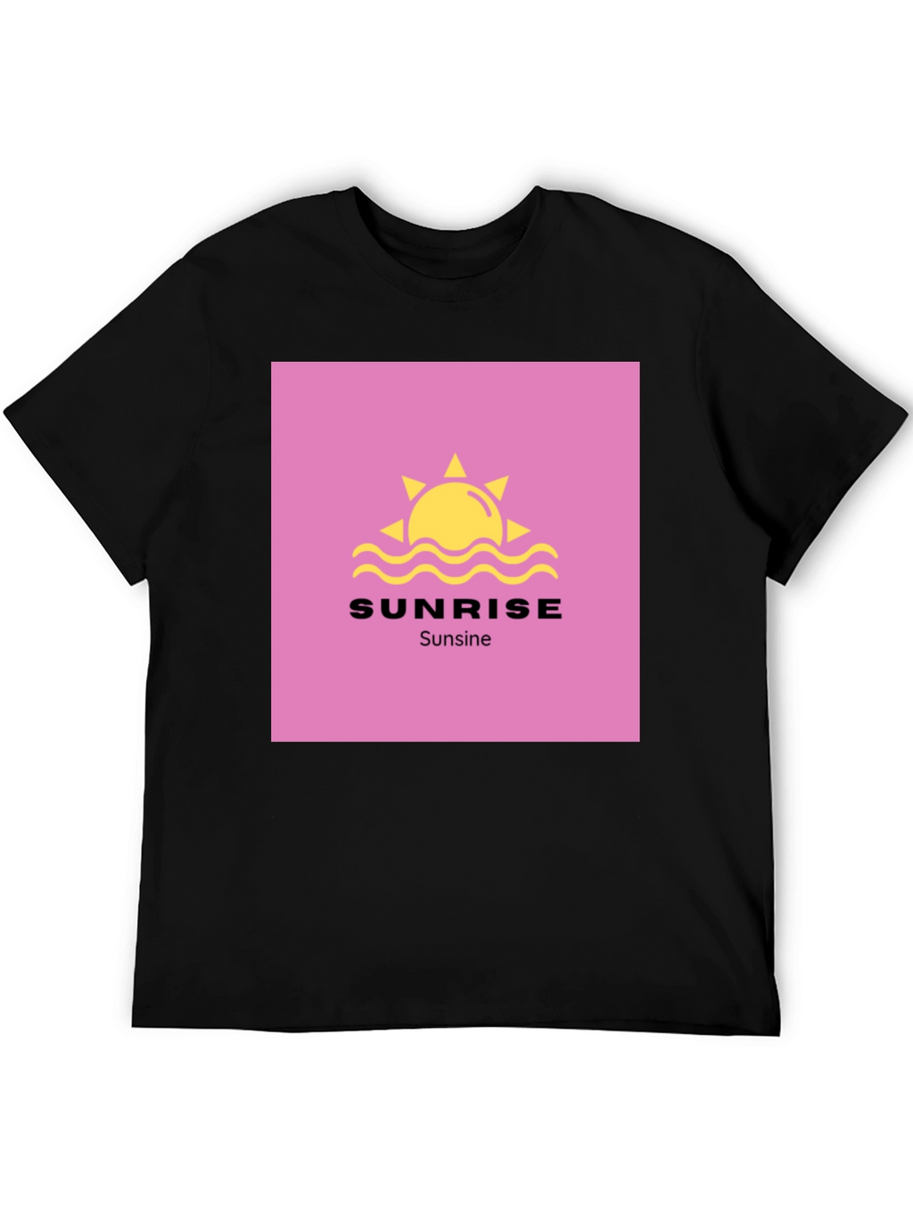 Sunrise Sunsine Graphic Tee - Black Cotton Shirt