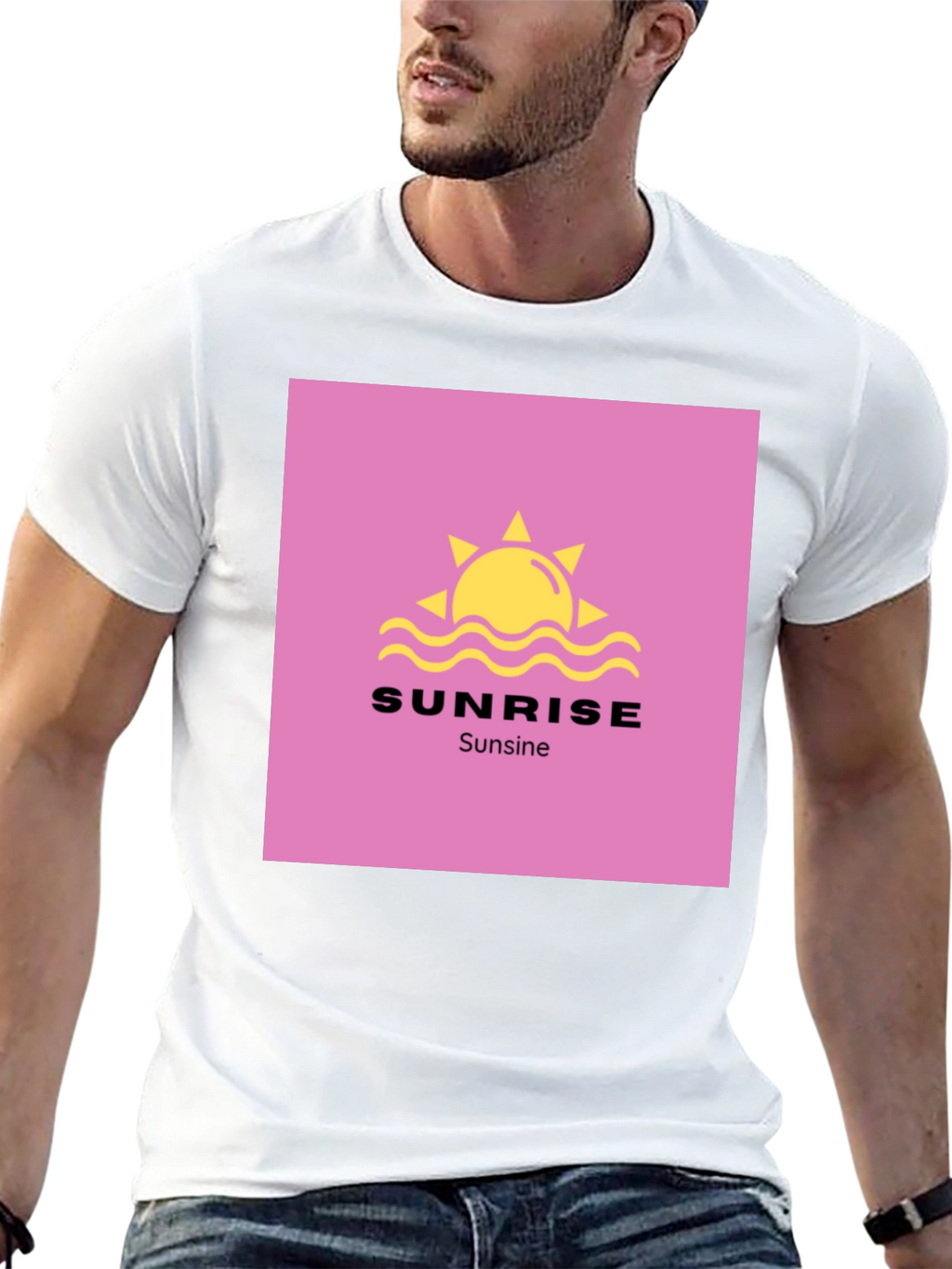 Sunrise Sunsine Graphic Tee - Black Cotton Shirt