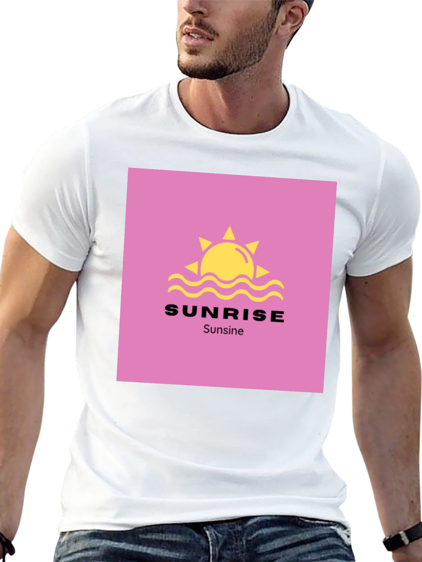 Sunrise Sunsine Graphic Tee - Black Cotton Shirt