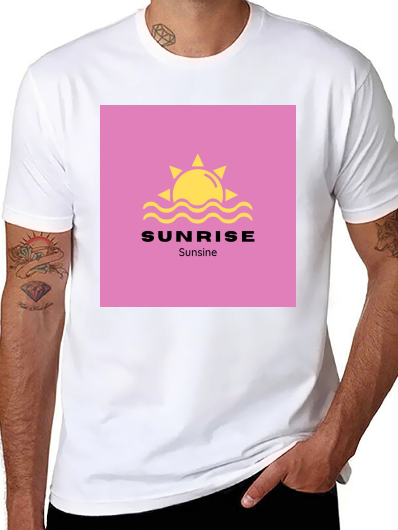 Sunrise Sunsine Graphic Tee - Black Cotton Shirt