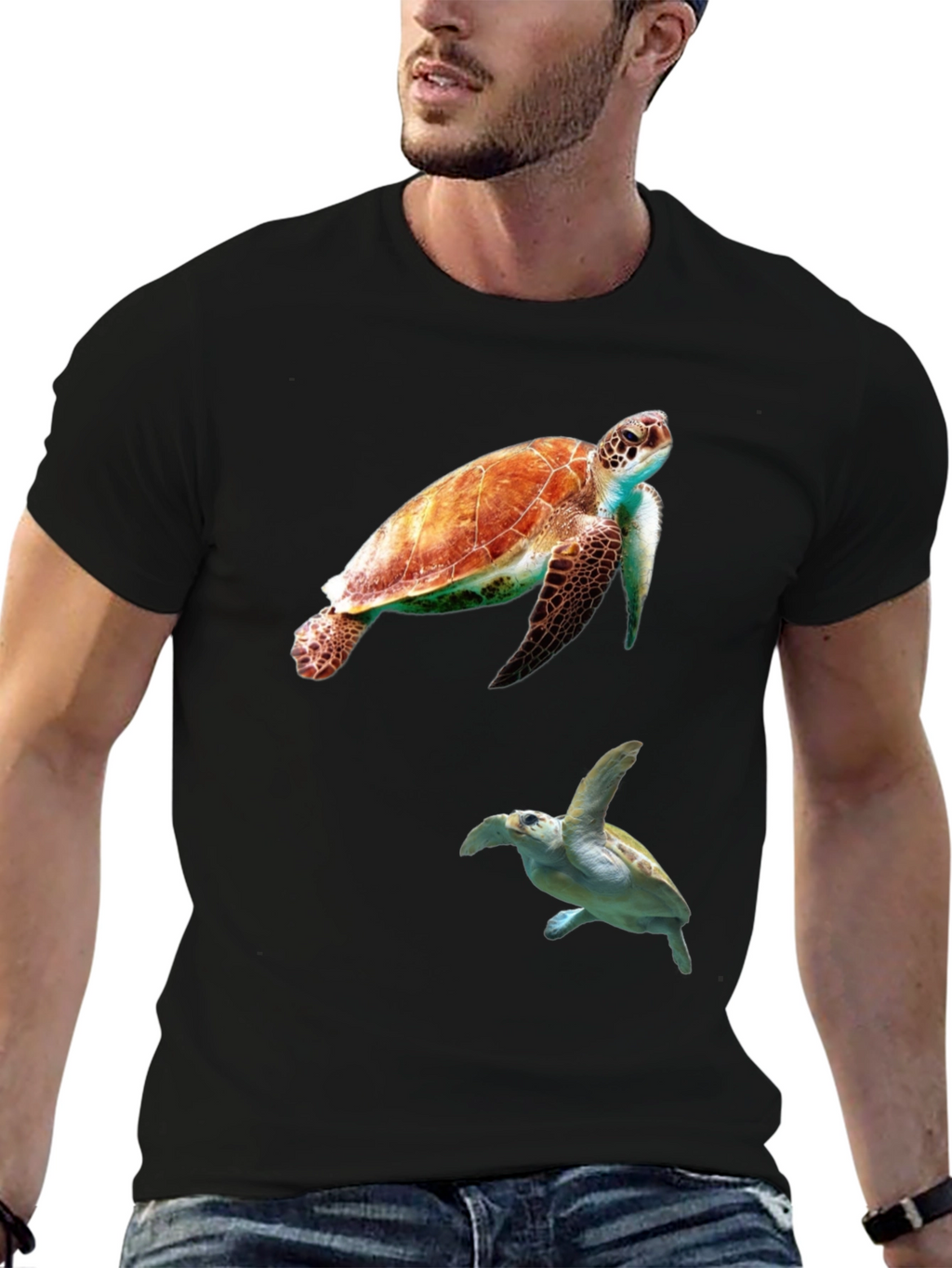 Turtle Graphic Tee - Ocean Life Design