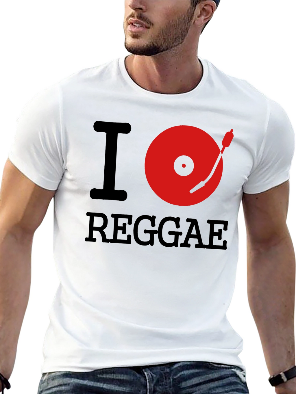 I Heart Reggae Black Graphic Tee