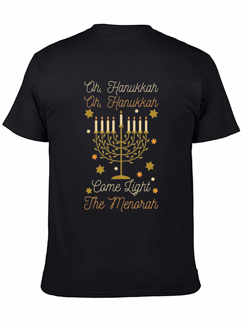 Hanukkah Menorah T-Shirt - Oh Hanukkah Design