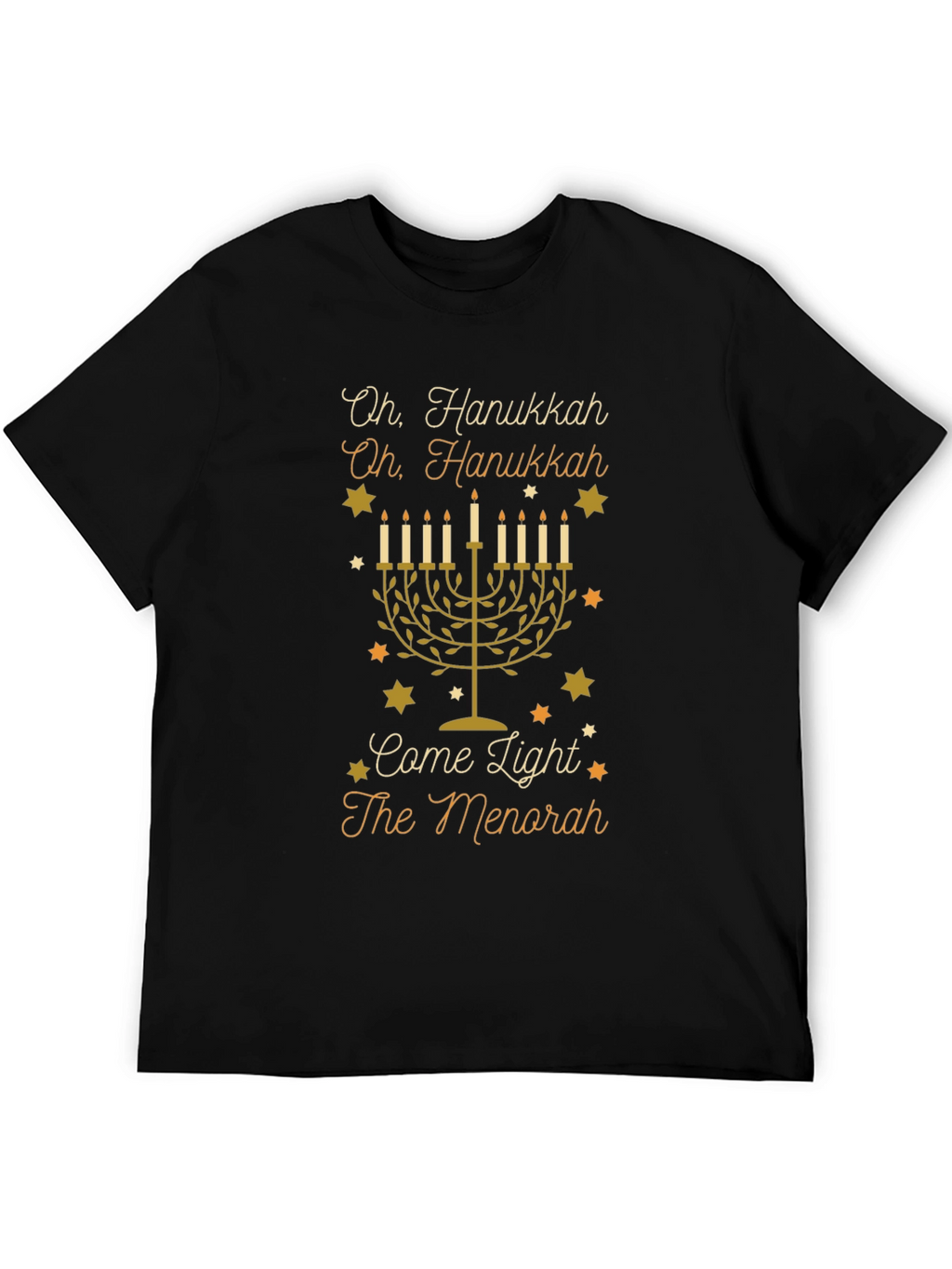 Hanukkah Menorah T-Shirt - Oh Hanukkah Design