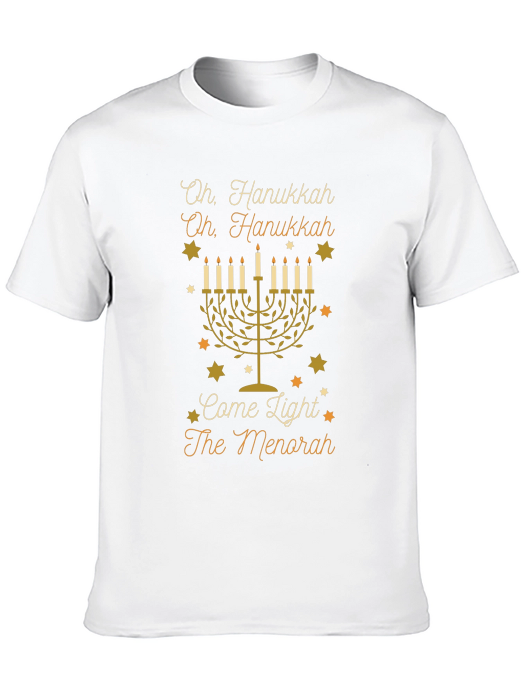 Hanukkah Menorah T-Shirt - Oh Hanukkah Design