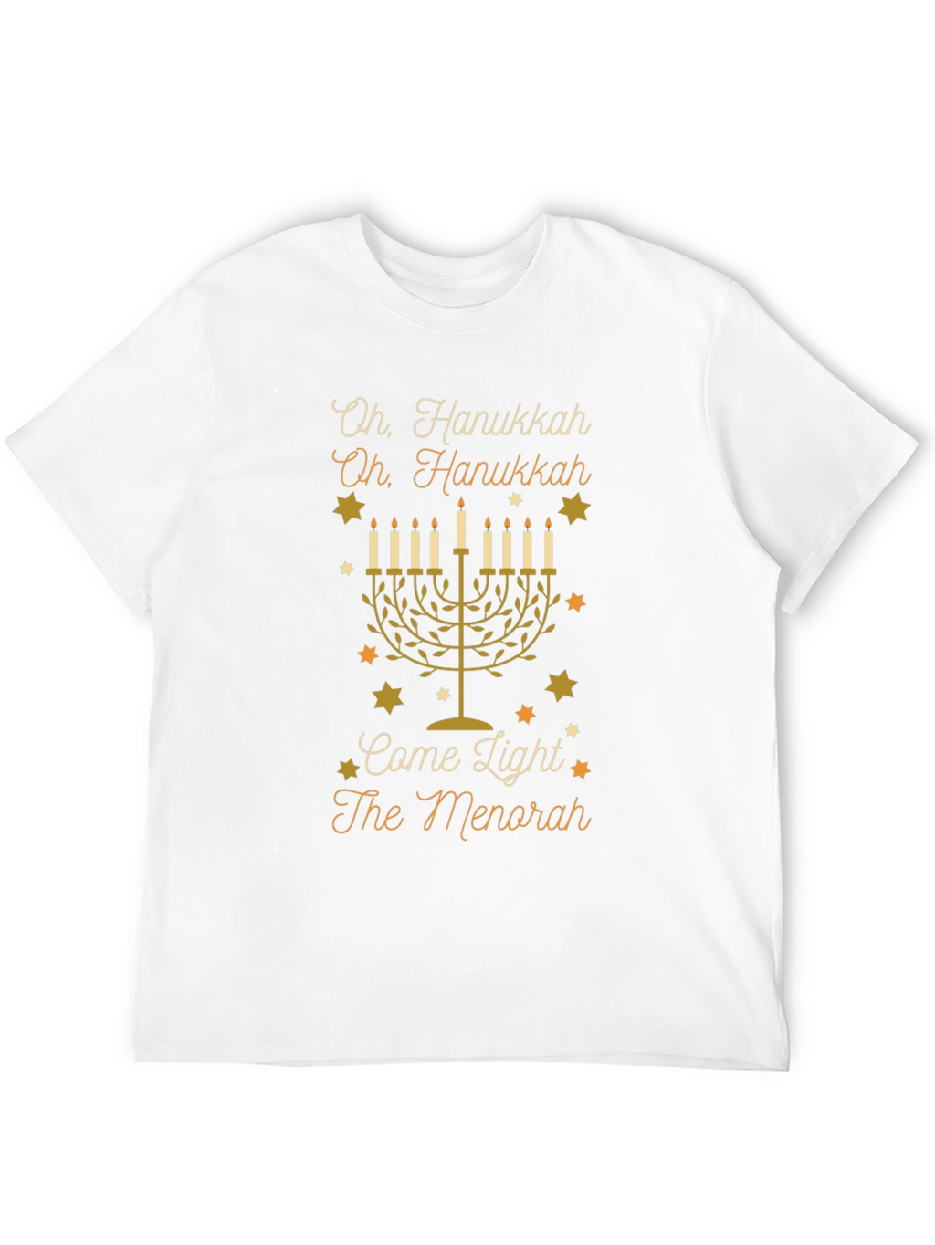 Hanukkah Menorah T-Shirt - Oh Hanukkah Design