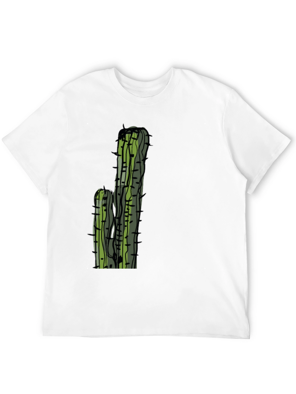 Cactus Graphic Tee - Black Casual T-Shirt