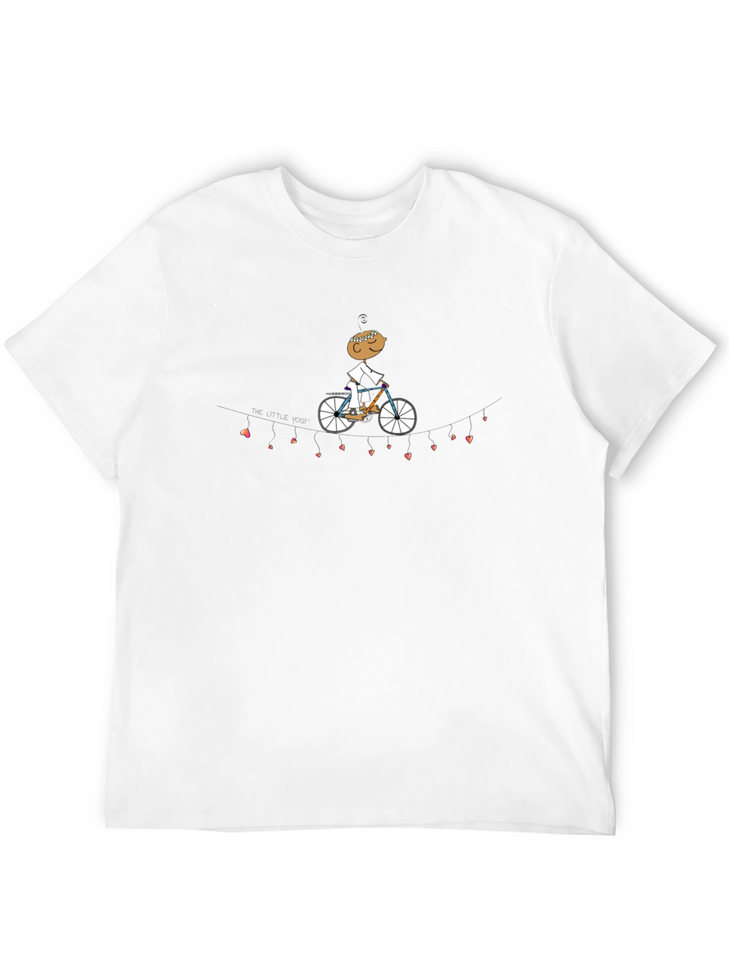 Heart String Cyclist Graphic Tee - Black