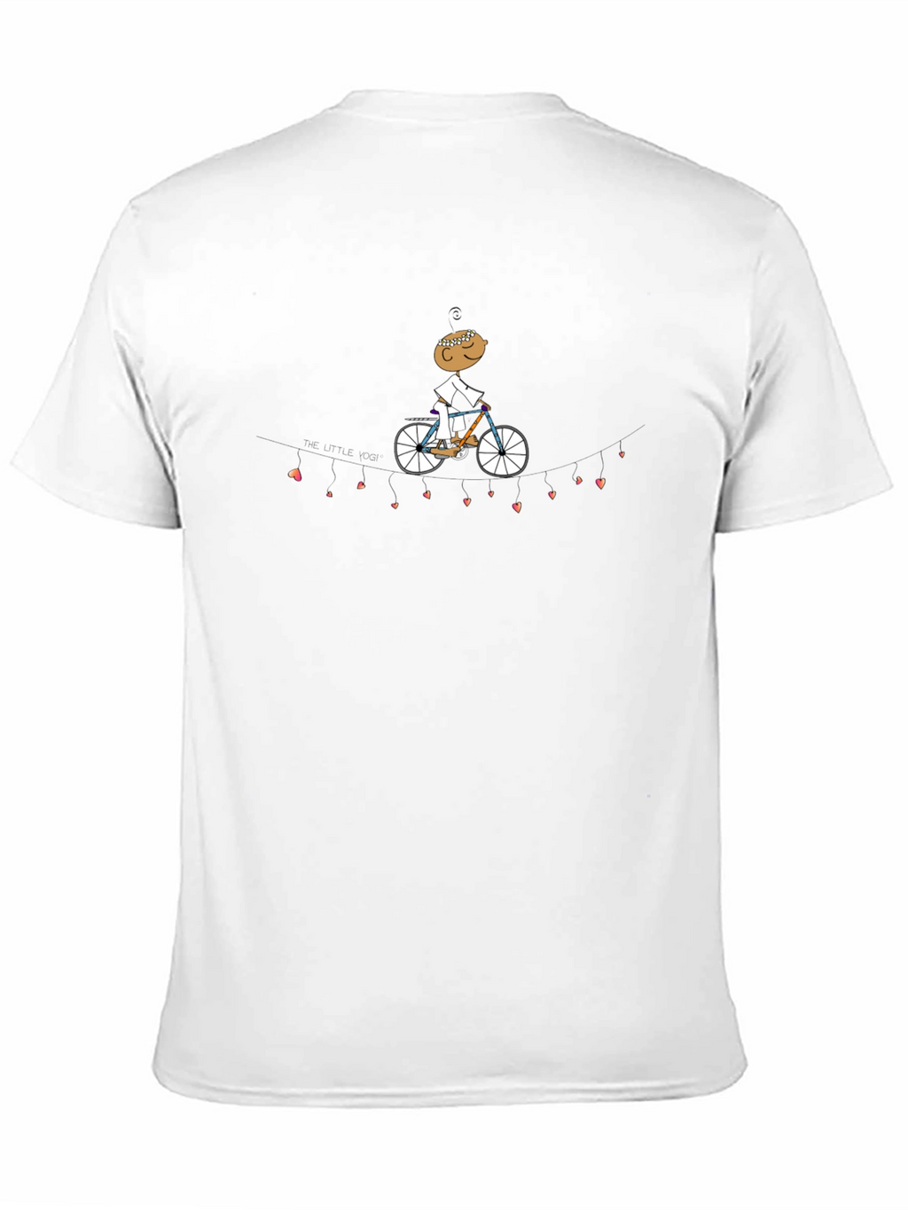 Heart String Cyclist Graphic Tee - Black