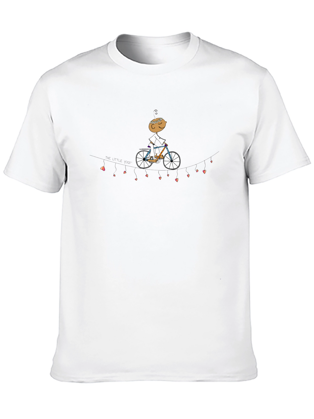 Heart String Cyclist Graphic Tee - Black