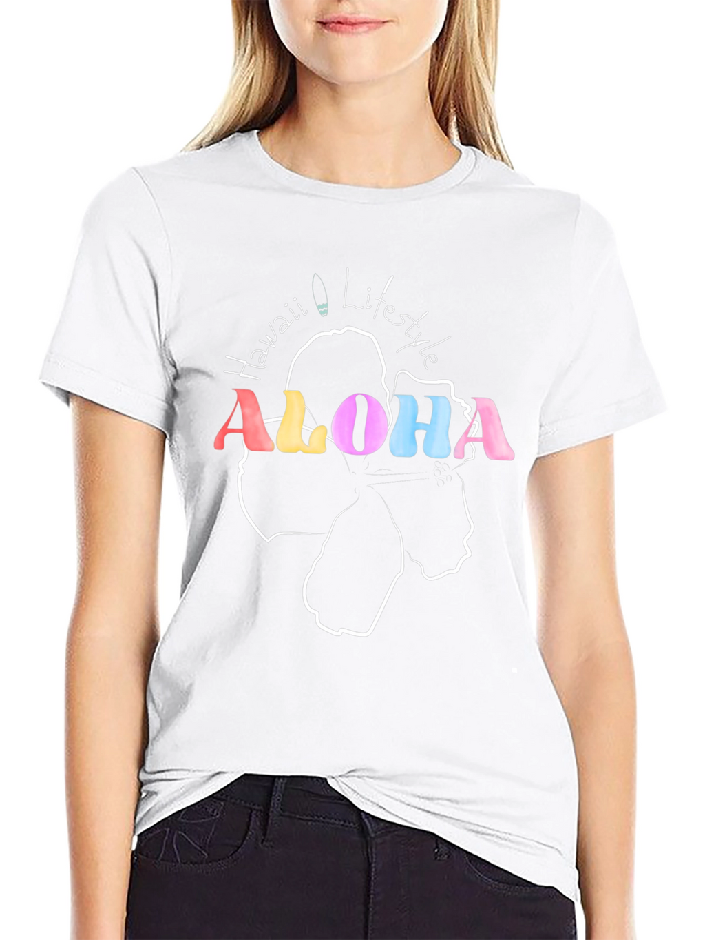 Aloha Hawaii Lifestyle Black T-Shirt