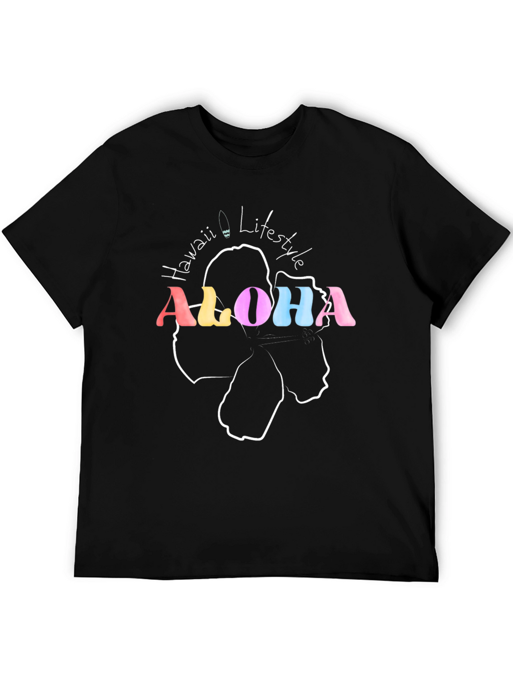 Aloha Hawaii Lifestyle Black T-Shirt