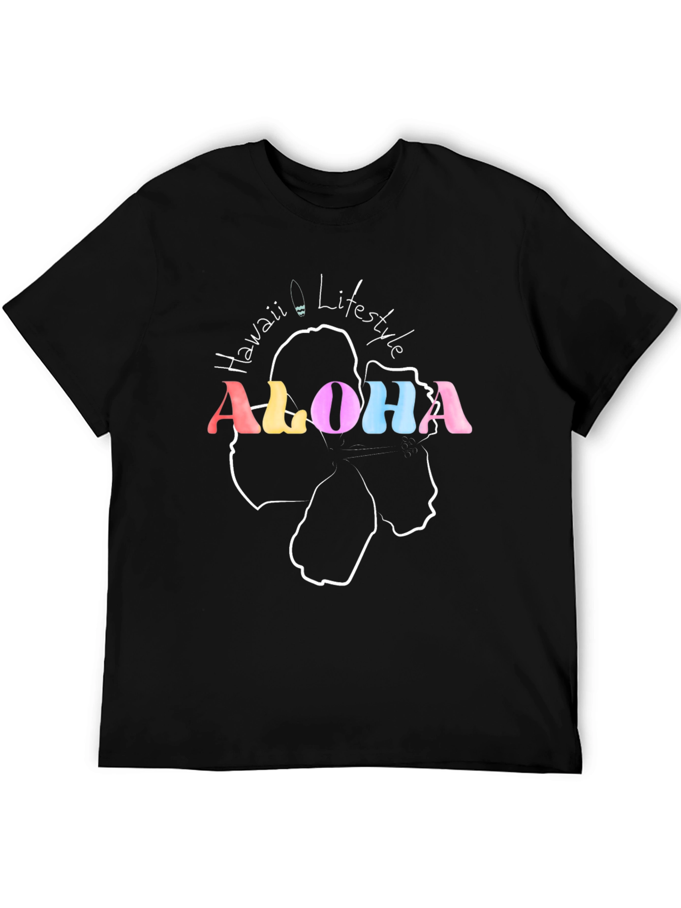 Aloha Hawaii Lifestyle Black T-Shirt