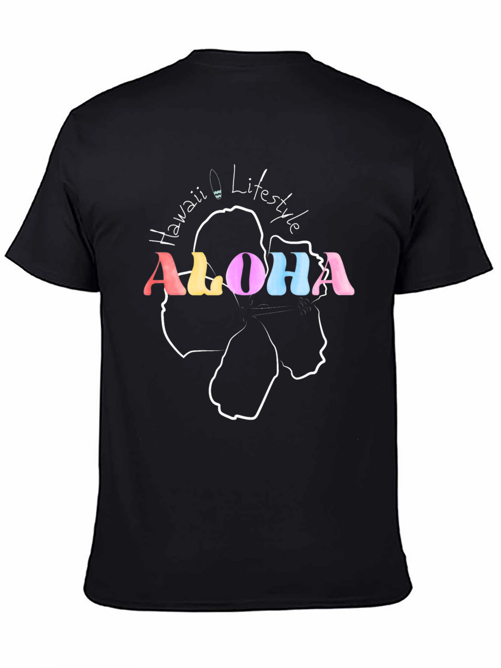 Aloha Hawaii Lifestyle Black T-Shirt