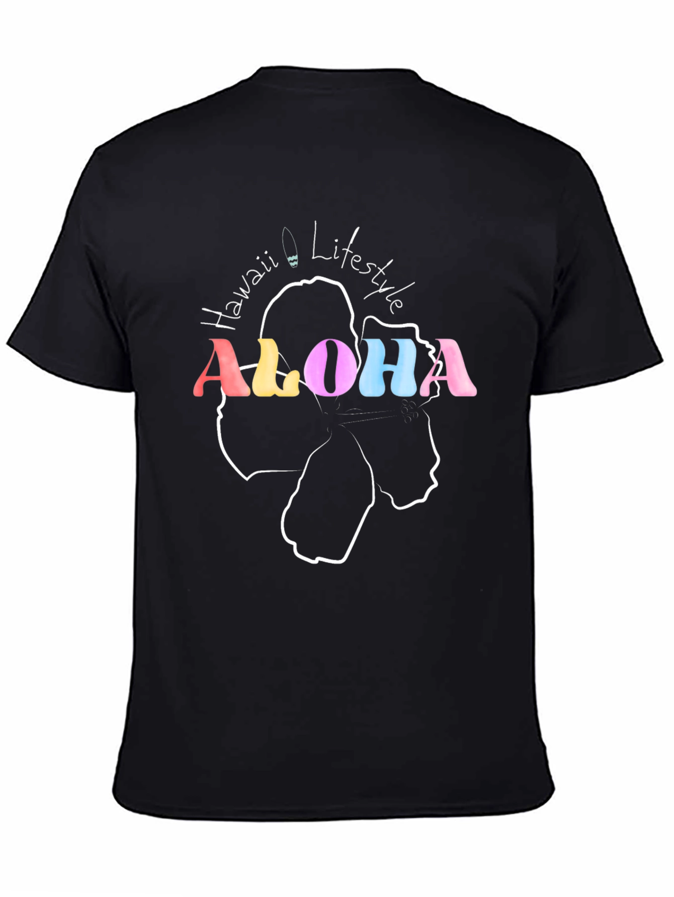 Aloha Hawaii Lifestyle Black T-Shirt
